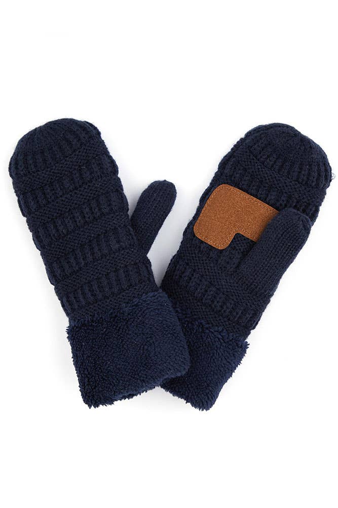 Hana – wholesale Mittens – Child – C.C Kids solid Knitted mitten7