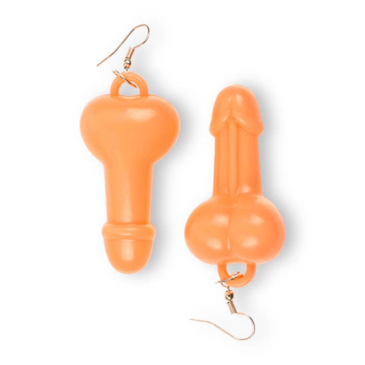 Kinky Pleasure - KP046 - Earrings - Sexy Penis - Beige voor wholesale door Kinky Pleasure