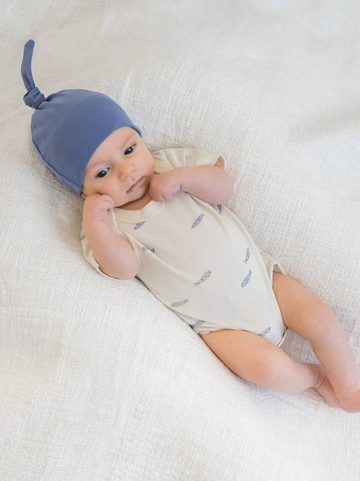 Colored Organics - Wholesale Bodysuit (Non-Footed) - Baby - Organic Baby Afton Bodysuit - Fish / Marino + Rain