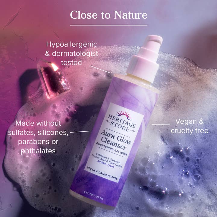 Heritage Store - Wholesale Facial Cleanser - Aura Glow Facial Cleanser 6 oz