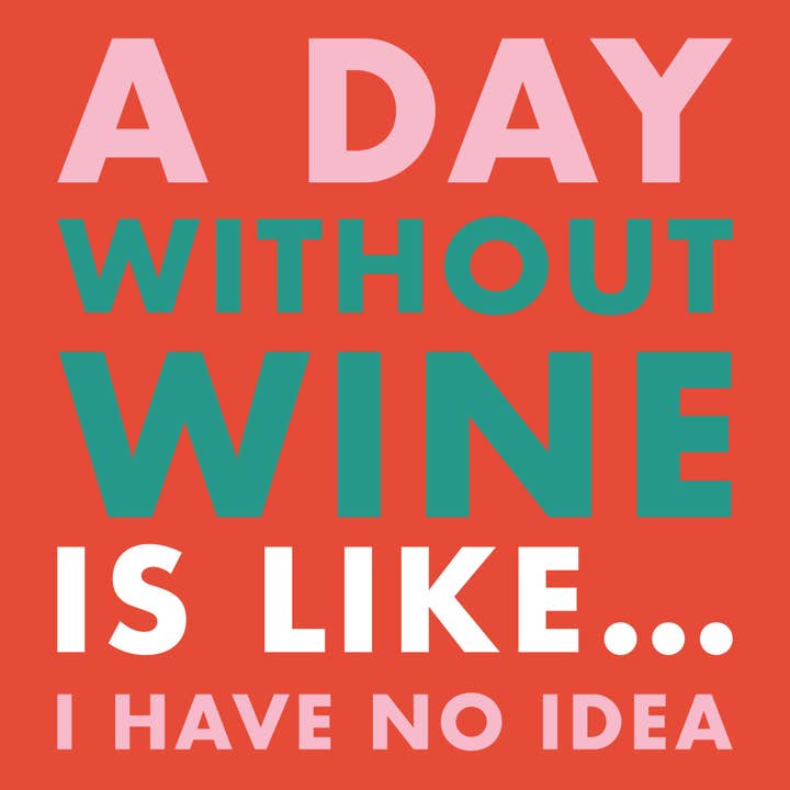 Servilletas divertidas para cócteles | Un día sin vino - 20 unidades para venta al por mayor de soiree-sisters