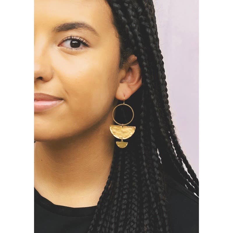 Mind's Eye Design - Wholesale Dangle Earrings - Double Half Moon Earrings2