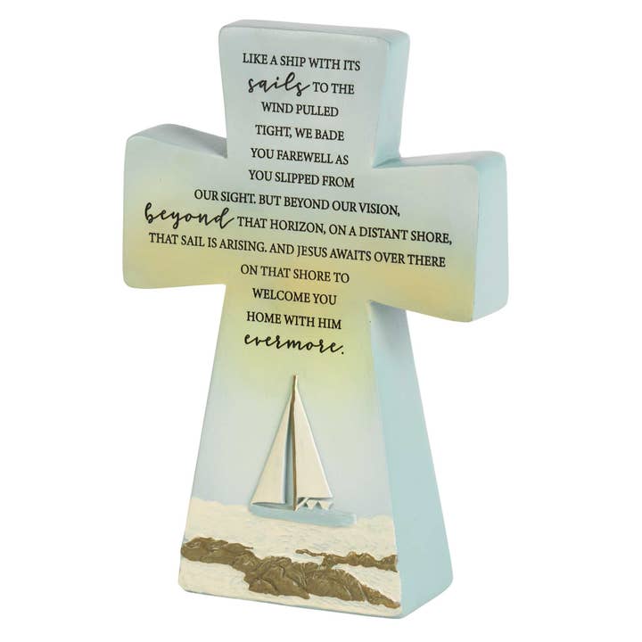 Tabletop Cross We Bade You Farewell 6h for wholesale by Dicksons