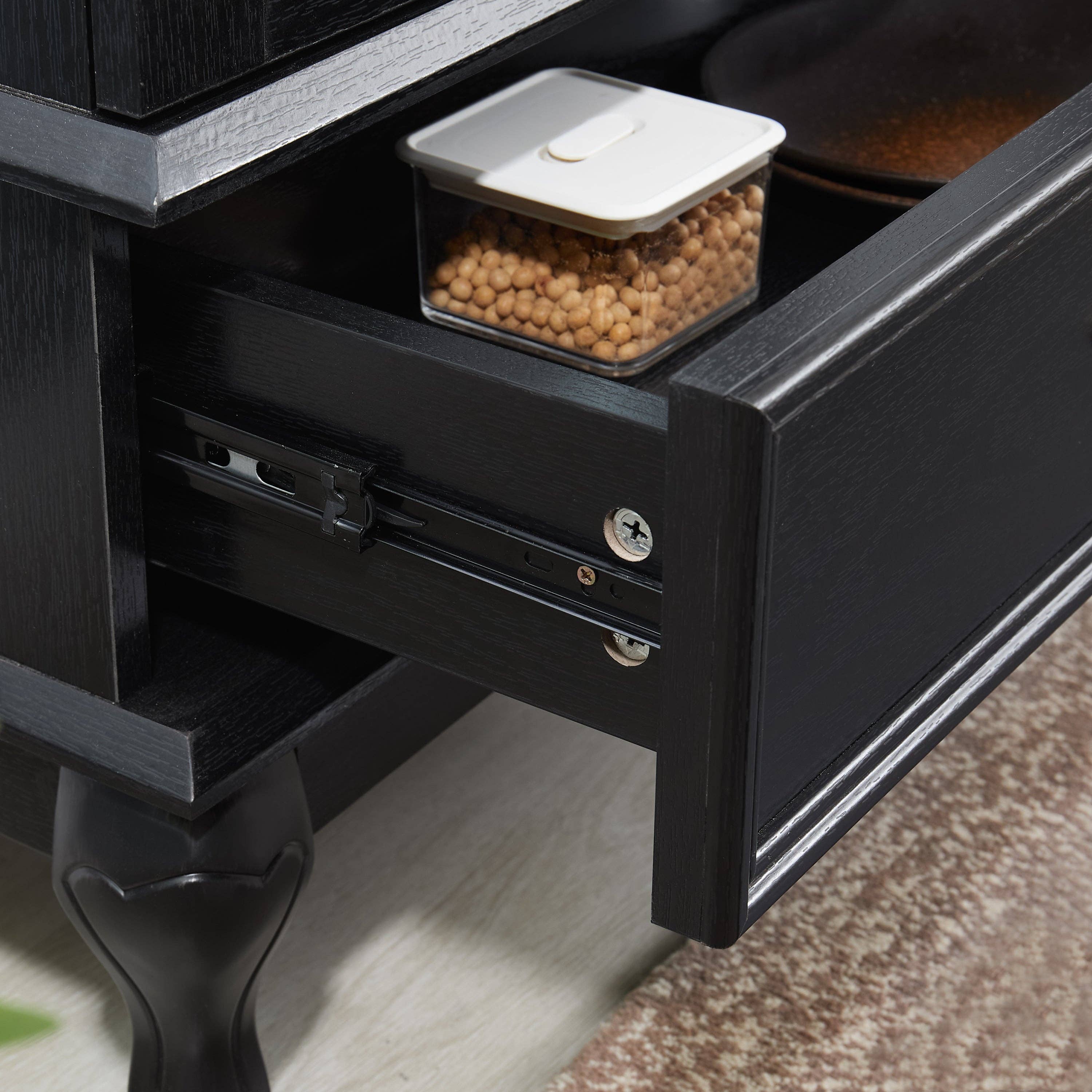 39F Inc. - Wholesale Cabinet - Black Lighted Curio Cabinet (2 Glass Doors, LED Lights )25