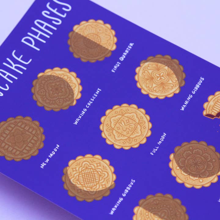 JaneLi.Co - Wholesale Art Print - Mooncake Phases Art Print2
