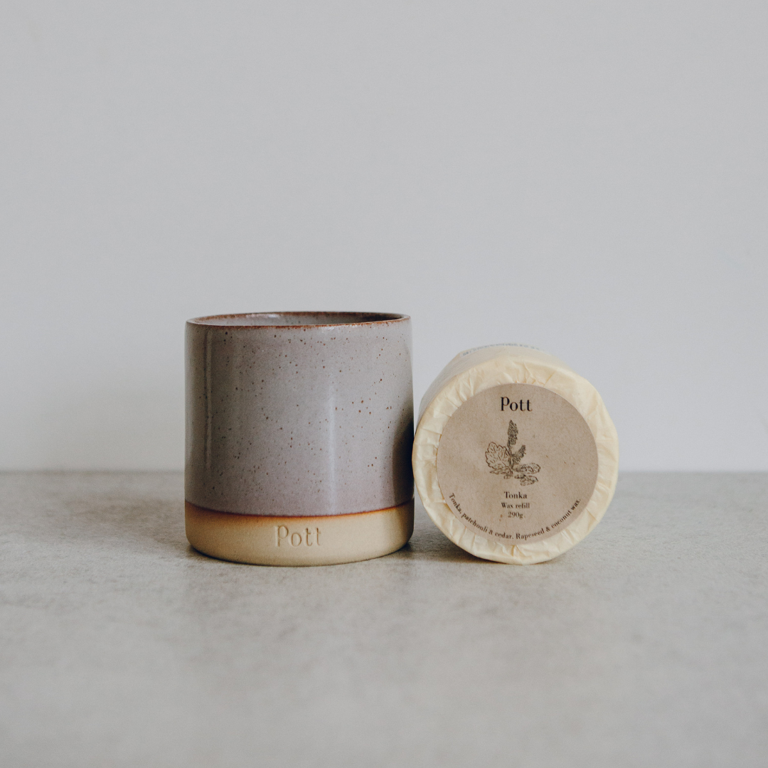 Pott – wholesale Jar/filled candle – Heather Candle With Tonka2