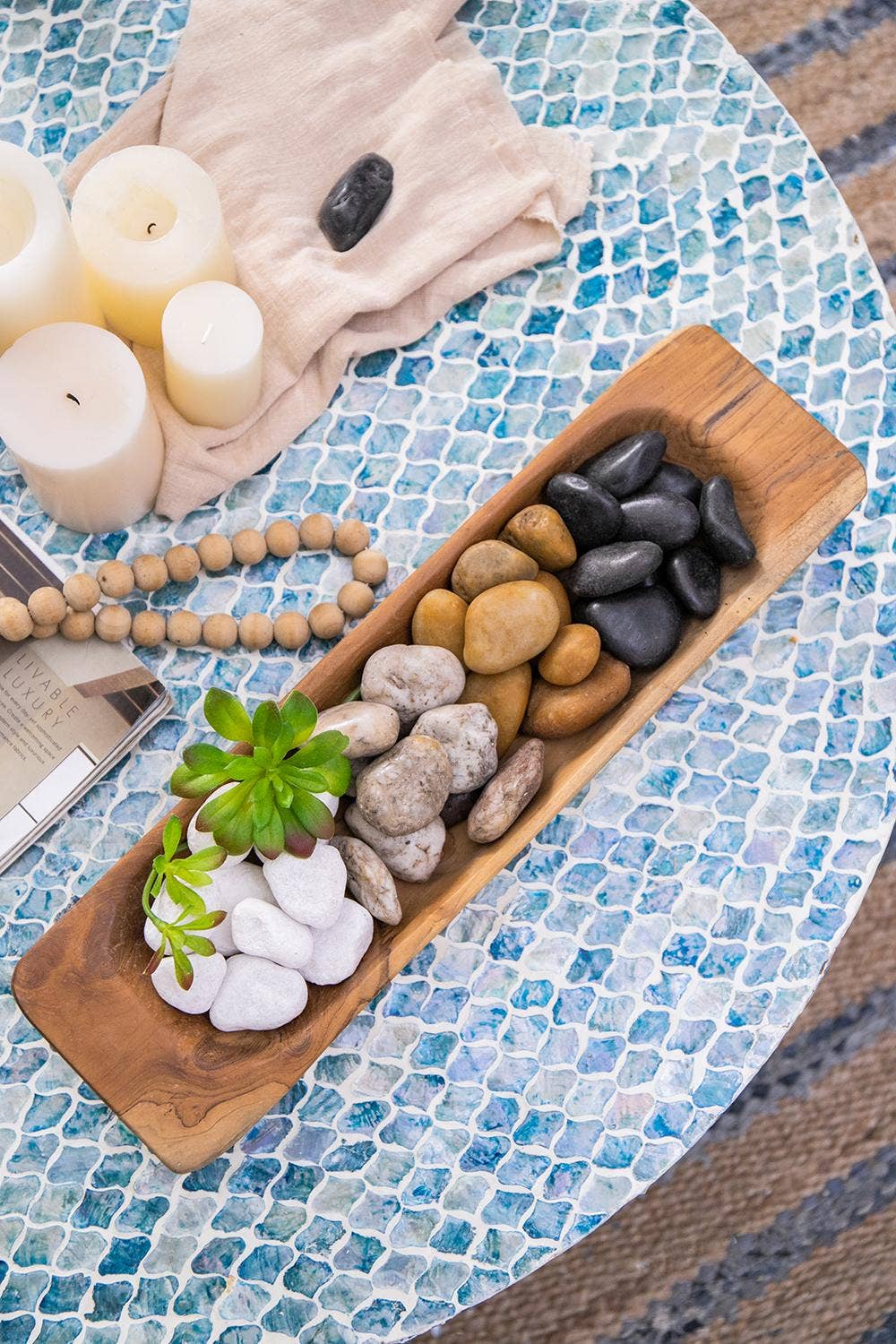 A&B Home Group Inc. - Wholesale Outdoor ornament/decor - 1.2-2inch Black Pebble Polished, 5lbs - Black8