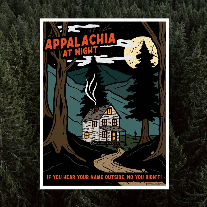 Les Appalaches la nuit//autocollant pour la vente par Hippie’s Daughter