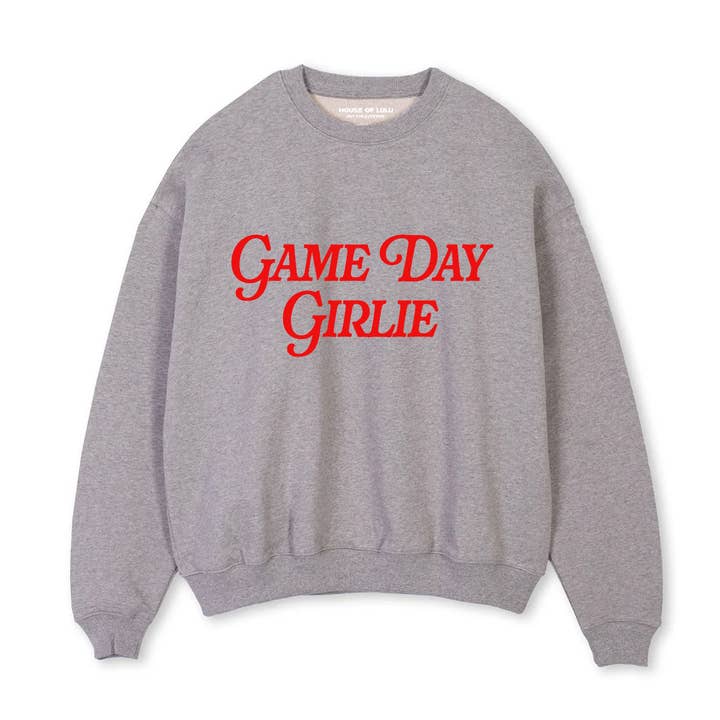Game Day Girlie Sweatshirt for wholesale by House of Lulu