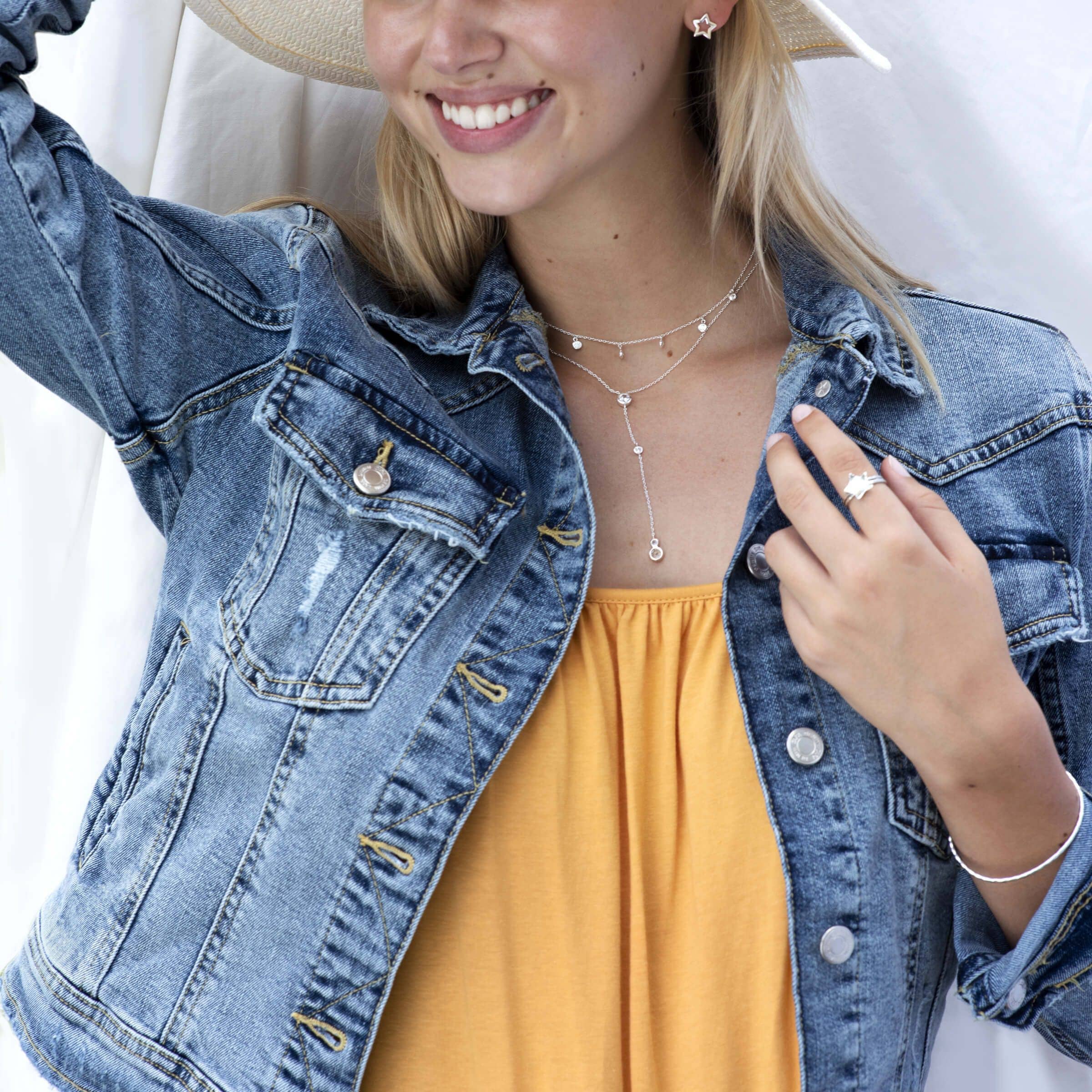 White Silpada 'Marvel Lariat' Cubic Zirconia Necklace in for wholesale on Faire3