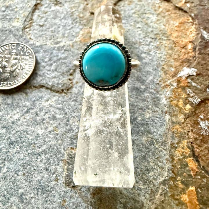 Blue Bird Turquoise Sterling Silver Ring for wholesale by Wild Mountain Silver