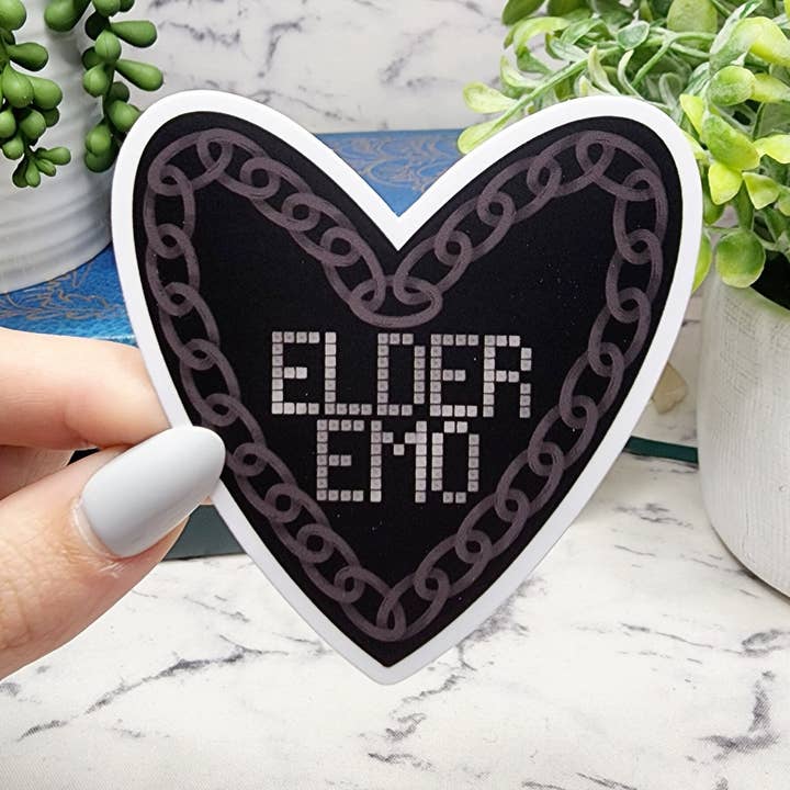 Autocollant Elder Emo, Elder Emo Art, Elder Emo Kids pour la vente par The Dungeon Rose