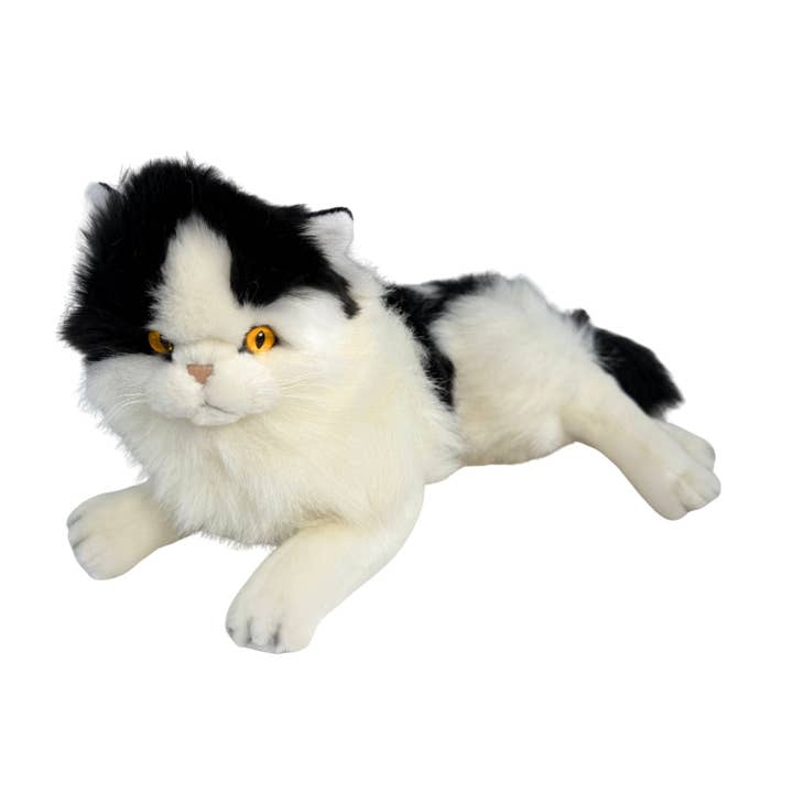 Woodrow - Gato Pío - 38 cm tumbado, blanco y negro para venta al por mayor de Bocchetta Plush Toys