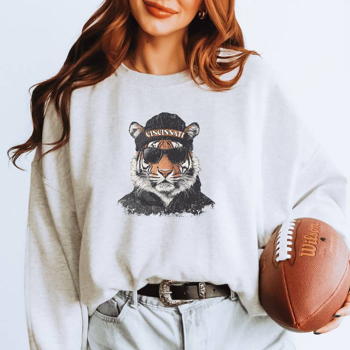 Vintage Bengals Football Graphic Crew for wholesale by H+P Wholesale