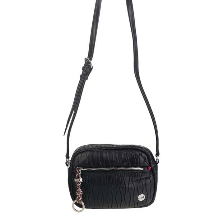 Volum Bags - Wholesale Top Handle Bag - Women's - URBAN AJEDREA BANDOLERA P.U. BLACK LEATHER