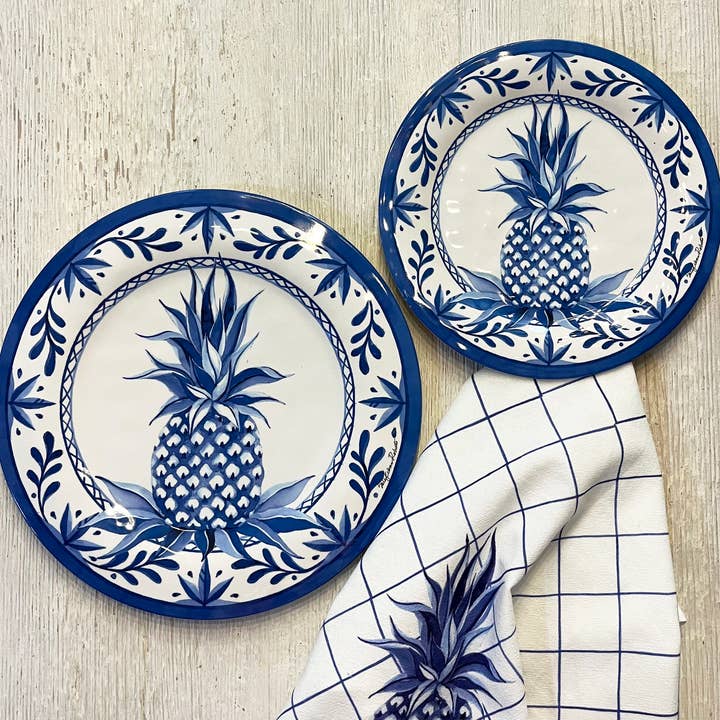 Bamboo Table - Vente Assiette - Collection d'assiettes en bambou Blue Pineapple2