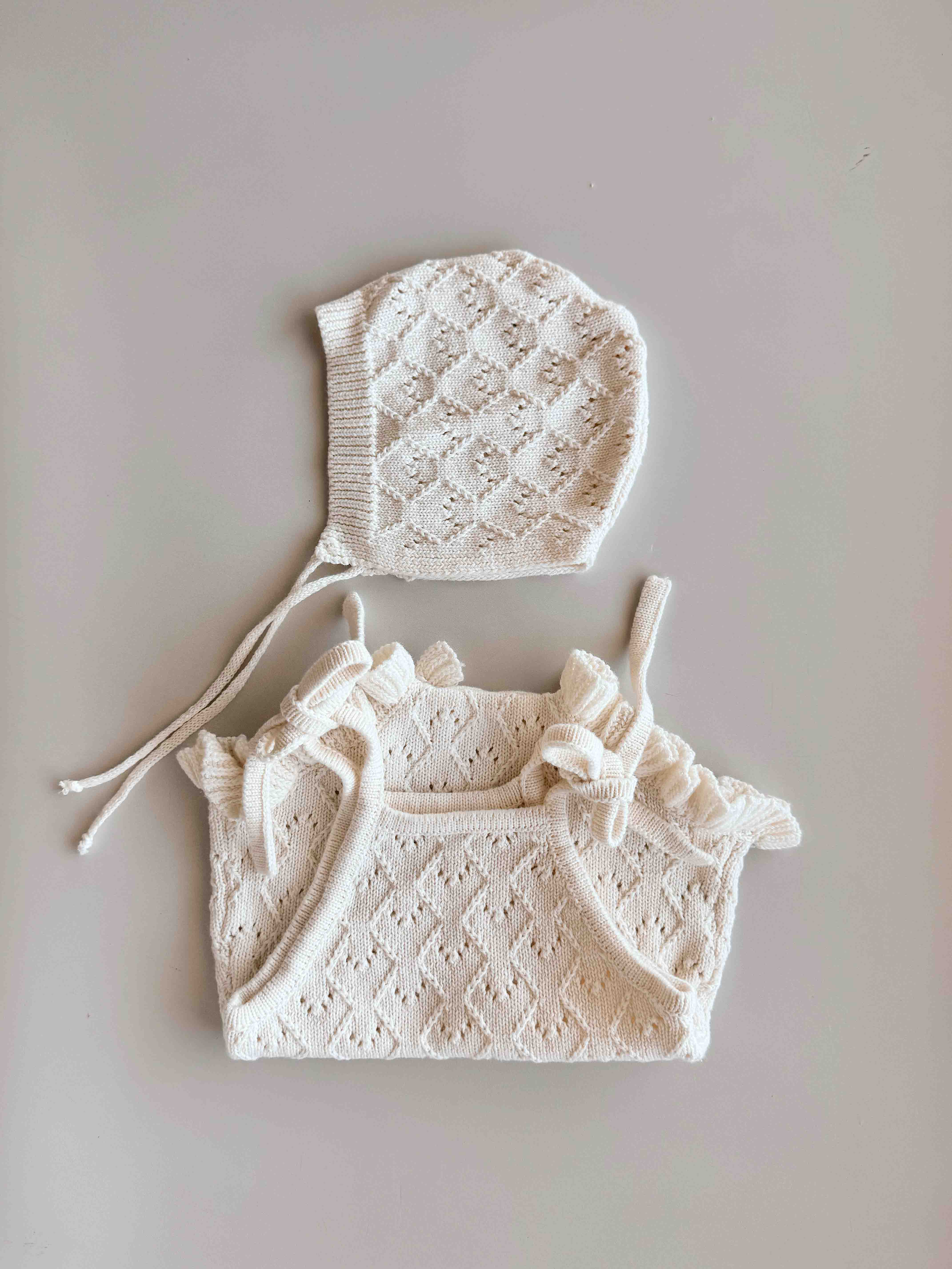 FRECKLES the label - Wholesale Bodysuit (Non-Footed) - Baby - PRE-ORDER Mila Pointelle Tie Romper | Snow4