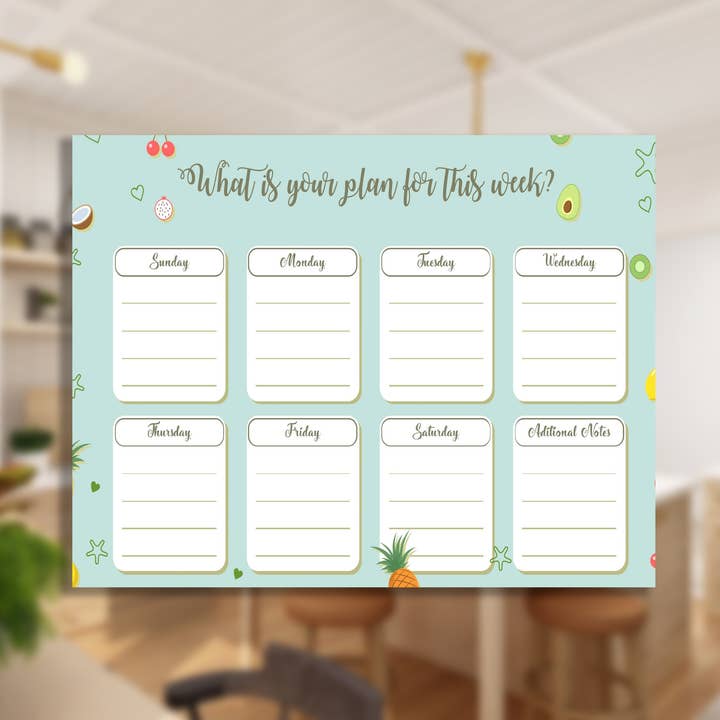 Weekly Planner Dry Wipe Whiteboard To Do List Notes for wholesale by The British Metal Signs Company