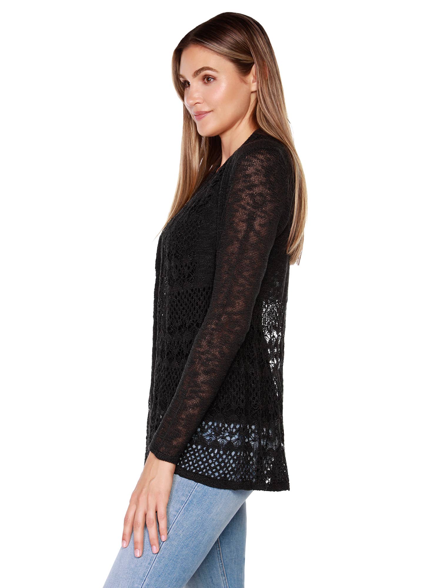 Belldini - Wholesale Cardigan - Women's - Women's Long Sleeve Crochet Knit Swing Cardigan28