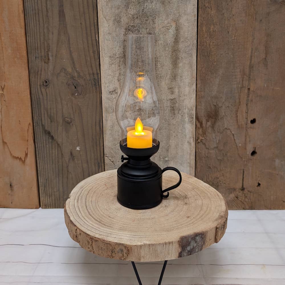 A.T. Imports - Wholesale Lantern - LED Black Old Fashioned Handled Lantern1