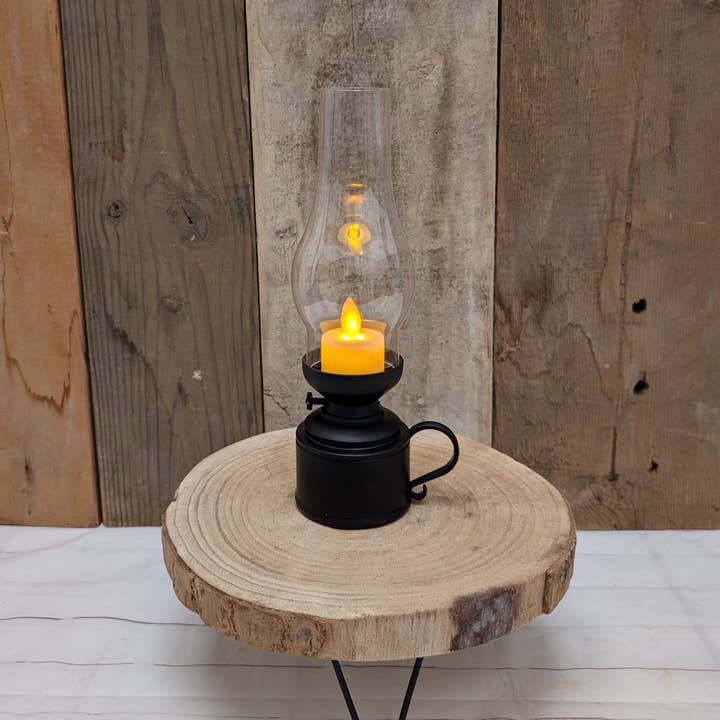 A.T. Imports - Wholesale Lantern - LED Black Old Fashioned Handled Lantern1