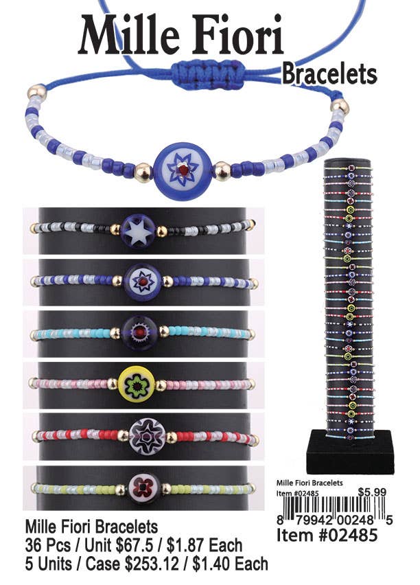 Puka Creations – Engroshandel Perlearmbånd – Mille Fiori Armbånd