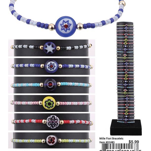 Puka Creations – Engroshandel Perlearmbånd – Mille Fiori Armbånd0