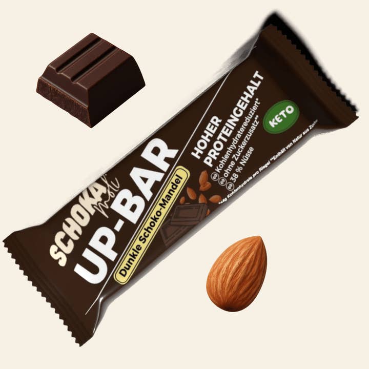 UP-BAR Mörk Choklad Mandel för wholesale av Schokamoli