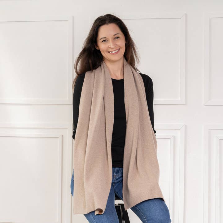 Women's Knit Scarf Merino & Cashmere for wholesale by menique