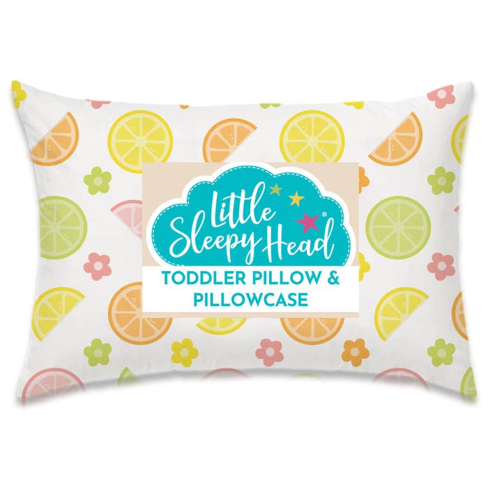 Toddler Pillow + Pillowcase Set - Citrus Blossom - 13"x18" for wholesale by Little Sleepy Head