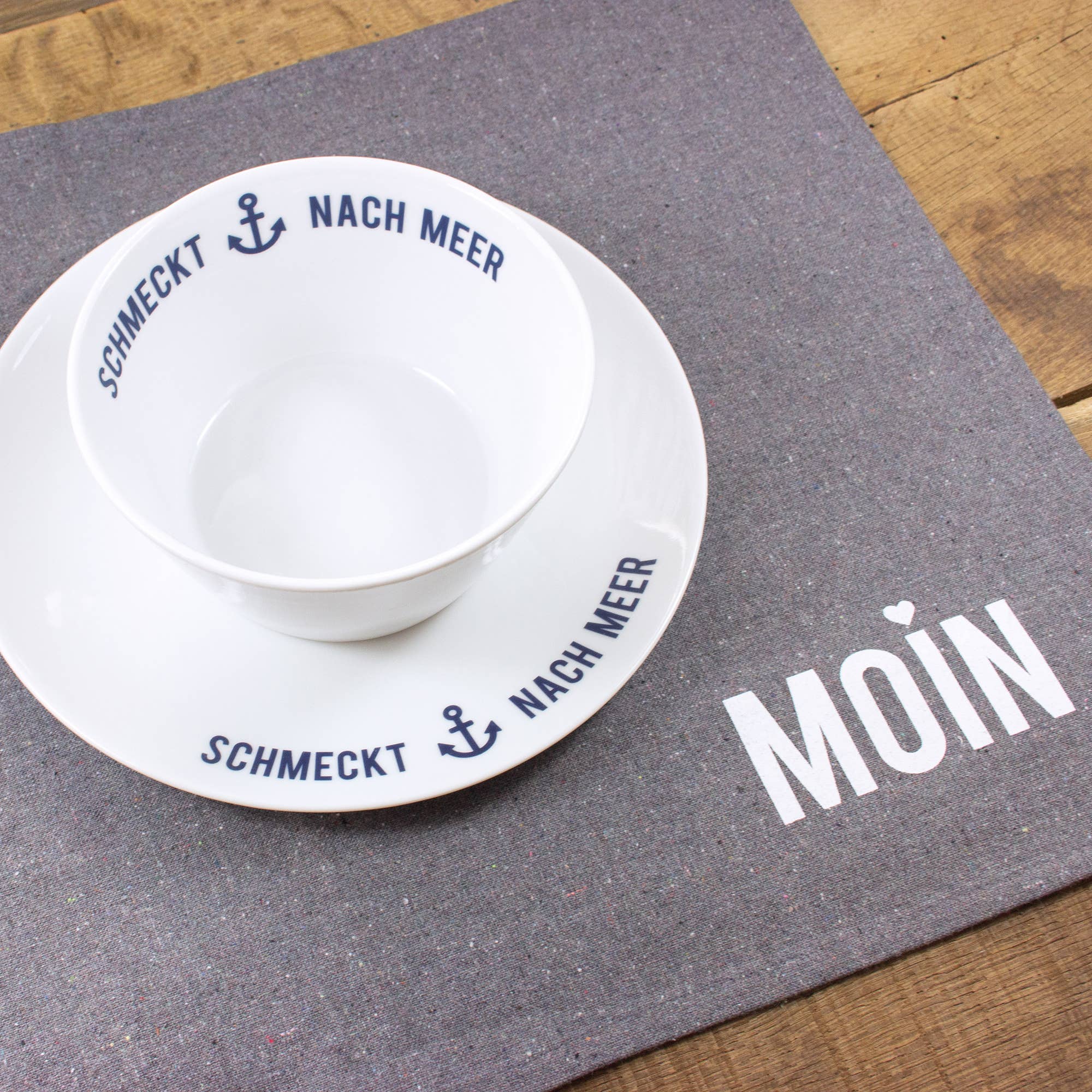 Bow & Hummingbird - Vendita all'ingrosso Tovagliette - Tovaglietta marittima Moin in cotone riciclato4