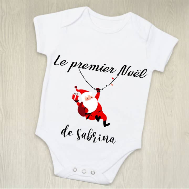 Body bébé personnalisable premier Noël pour la vente par Tendance Cadeau