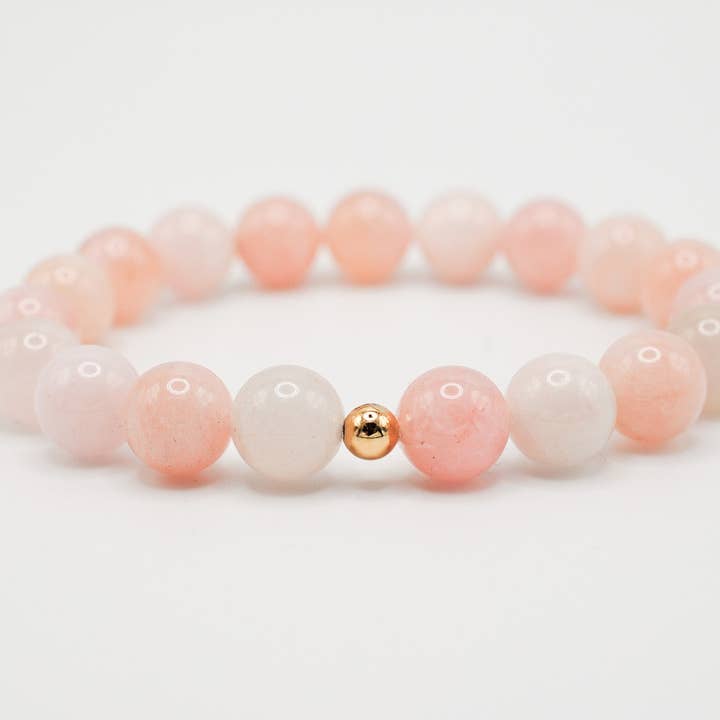 Bracelet Solo Grande en Morganite pour la vente par Ripple | Reiki Infused Jewelry