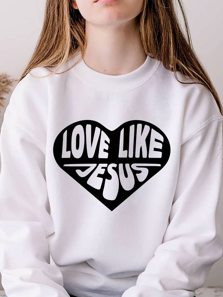 Love Like Jesus, Unisex Crewneck Sweatshirt for wholesale by Top Avenue