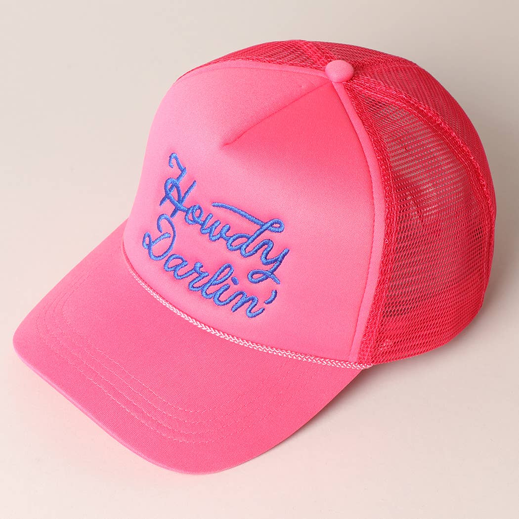 Fashion City - Wholesale Trucker Hat - Women's - Howdy Darlin' Embroidered Mesh Back Trucker Cap18