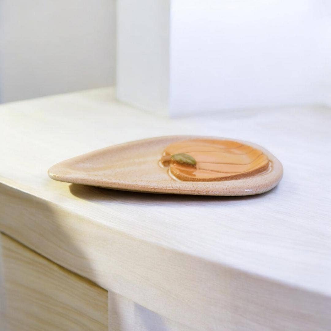 MudWorks Pottery - Wholesale Spoon Rest - Pumpkin Spoon Rest3