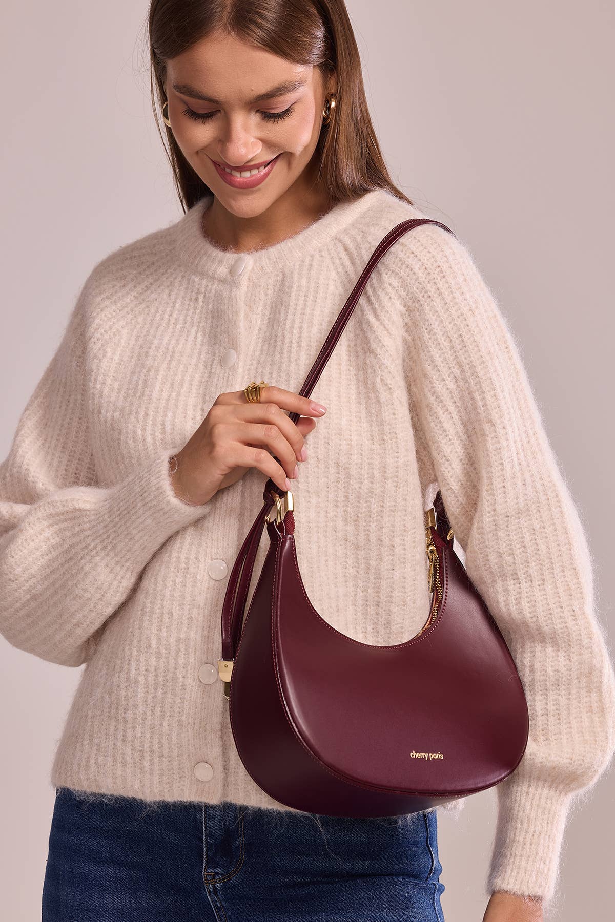 Cherry Paris - Vendita all'ingrosso Tracolla - Donna - Borsa a spalla in pelle liscia ALISSA - 417917