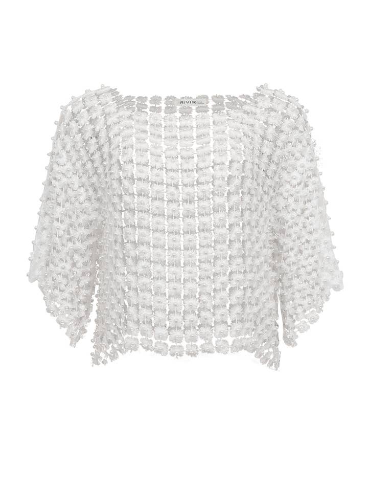 BEADS POINT CROCHET TOP for wholesale by RIVIR