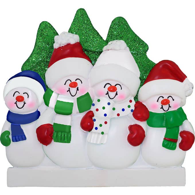 Ornament Central - Wholesale Ornament - Snowmen Family: 4 People