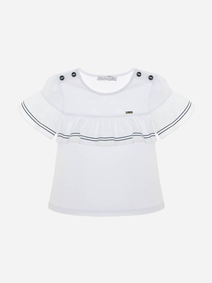 Hvid interlock T-shirt for engroshandel hos Patachou