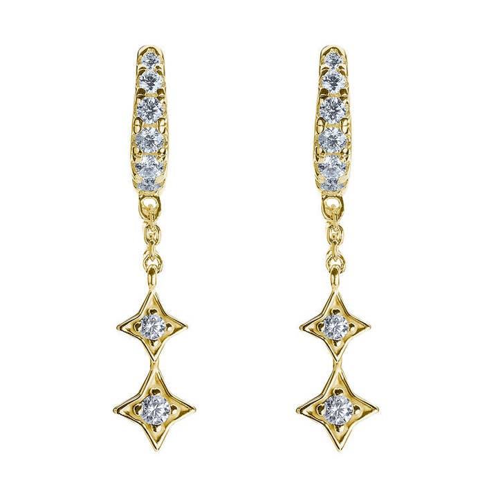 Illuminess™ Mini Aros de Estrella Fugaz en Vermeil de Oro para venta al por mayor de BLOOMTINE | Earth Angel HQ