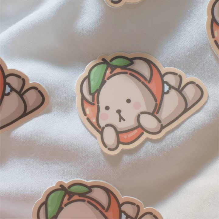 Peach Taro Sticker for wholesale by Wonki Studios