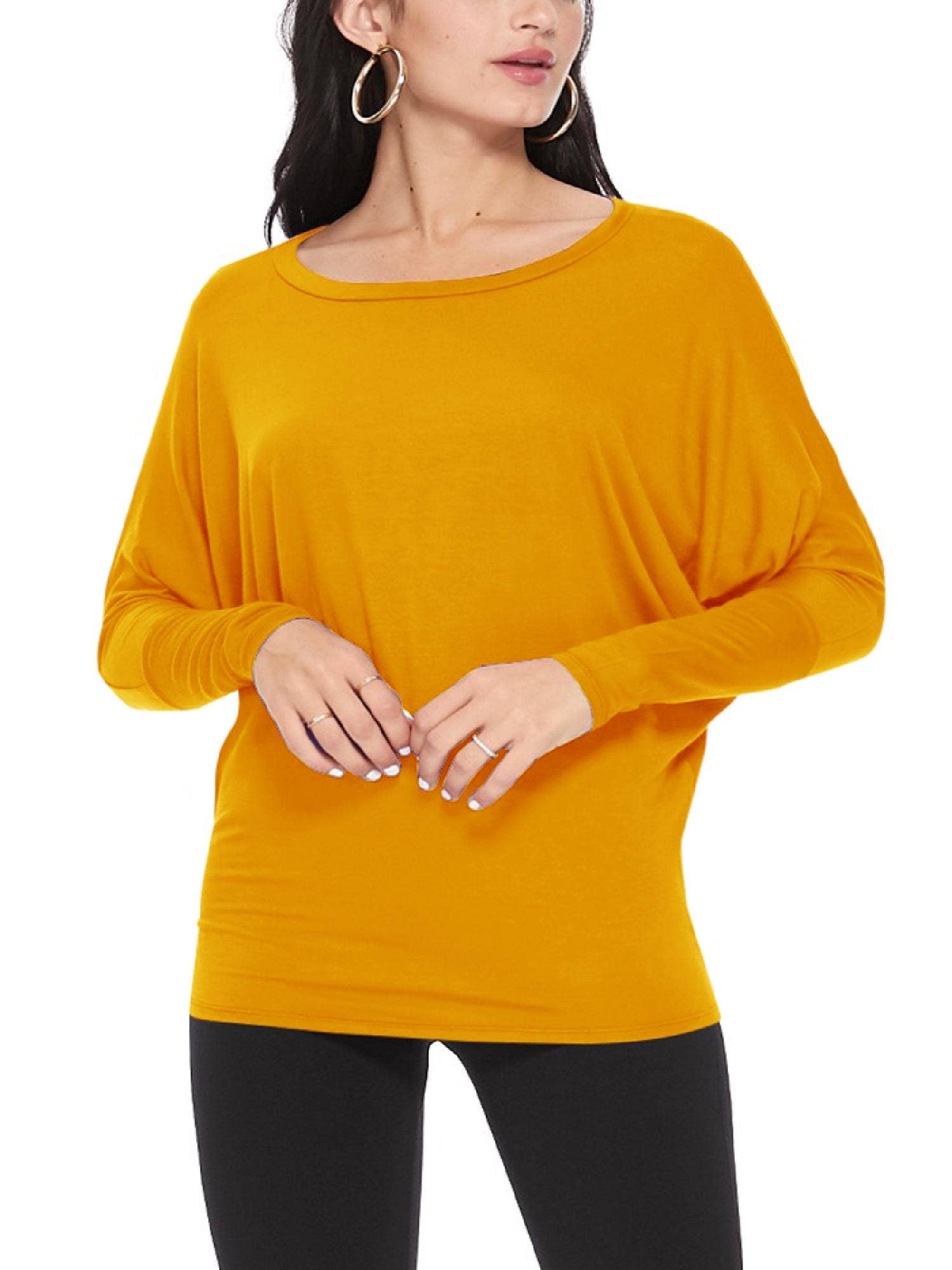 MOA COLLECTION - Wholesale Knit Top - Women's - Women's Casual Solid Color Dolman Sleeve Top9
