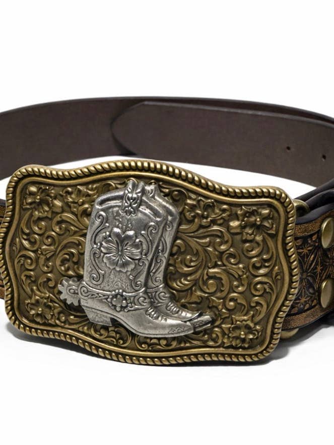Boucle de ceinture de botte de cowboy occidental pour la vente par Texas Life Outfitters