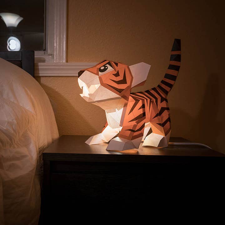 PAPERCRAFT WORLD - Wholesale DIY Craft Kit - Baby Tiger Dual-Use Origami Model, Animal Lamp