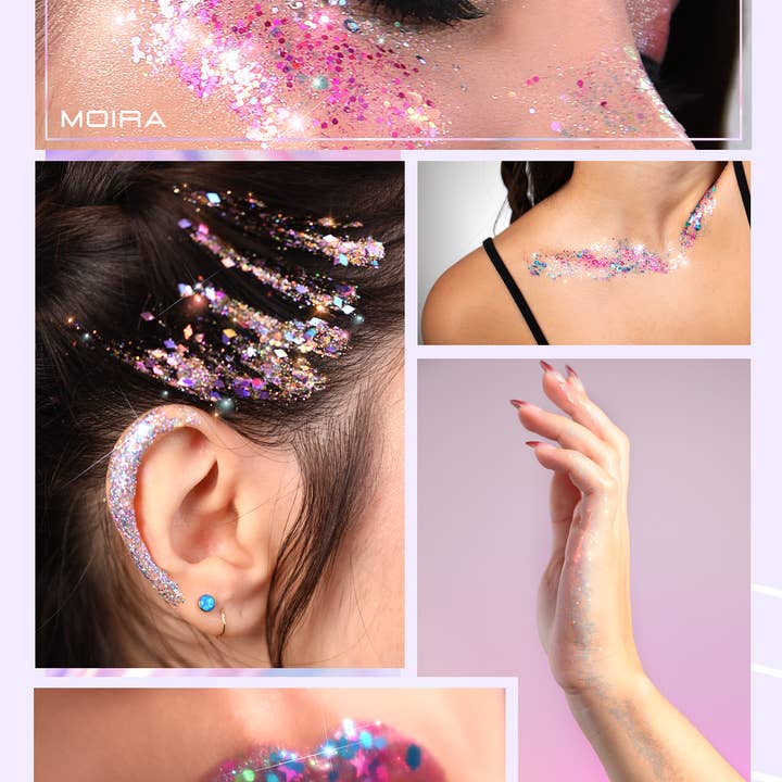 Moira Cosmetics - Vendita all'ingrosso Glitter/Illuminante corpo - Gel glitterato Hologram (005, Mermaid Dreams)7