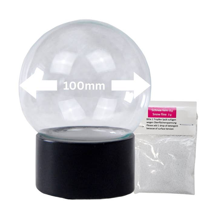 Ensemble de bricolage 100 mm socle en résine poly noire ronde pour la vente par Schneekugelhaus