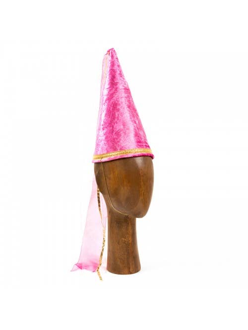 KALID MEDIEVAL - Wholesale Costume - Kids - FAIRY CONE KROWN PINK VELVET - ST391