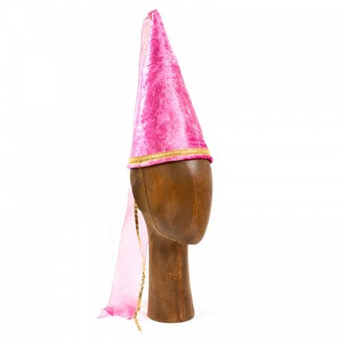 KALID MEDIEVAL - Venta al por mayor Disfraz - Niños - TERCIOPELO ROSA CON CORONA DE CONO DE HADAS - ST391