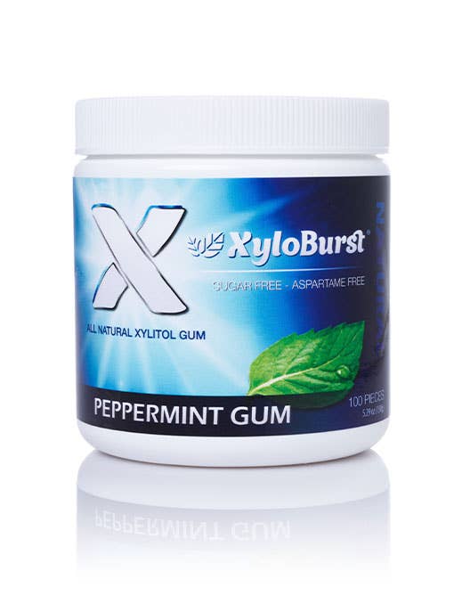 Focus Nutrition - Wholesale Chewing Gum - XyloBurst Sugar Free Xylitol Peppermint Gum 100 ct. Jar0